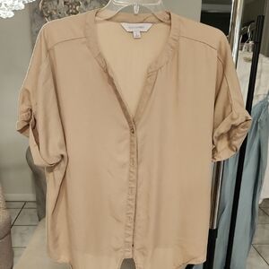 Naked Zebra Tan Button Down Shirt